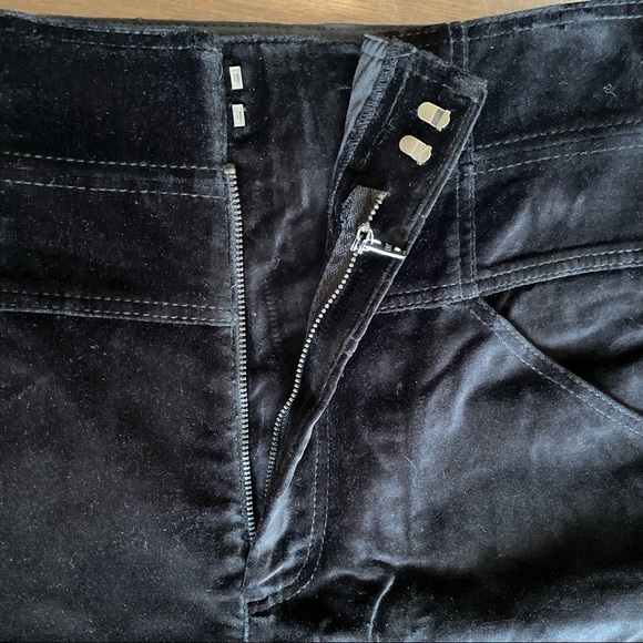 Rebecca Taylor Black Velvet Pants Size 8 - Picture 8 of 8